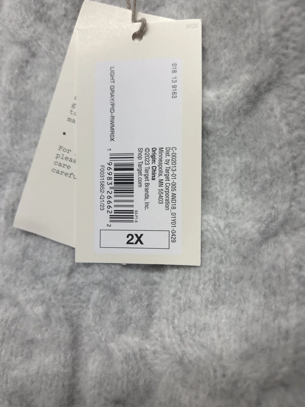 0369 a new day Cable Knit Crewneck Sweater - Light Gray